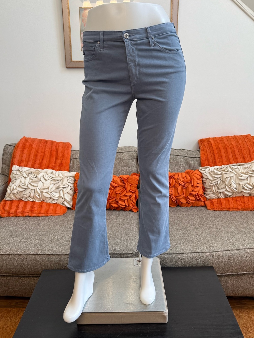AG The Jodi Crop High-Rise Slim Flare Crop Pants